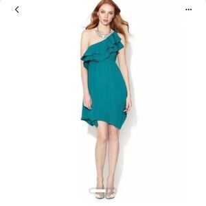 NWT Rebecca Taylor - Ruffle One-Shoulder Dress